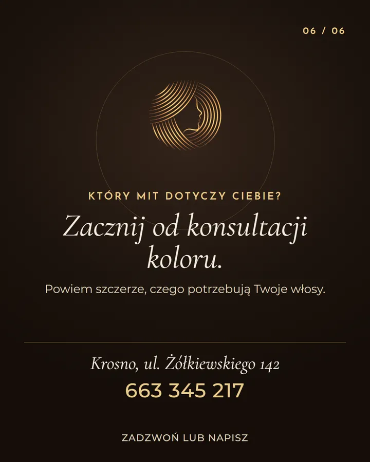 Plansza końcowa: Zacznij od konsultacji koloru, adres i telefon
